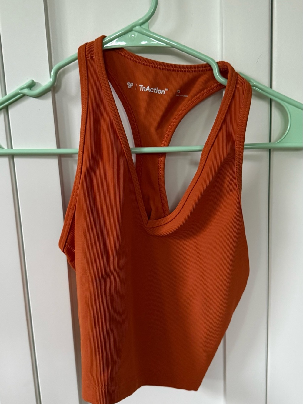 TnAction™ Ribbed Racerback Tank - Burnt Orange XS